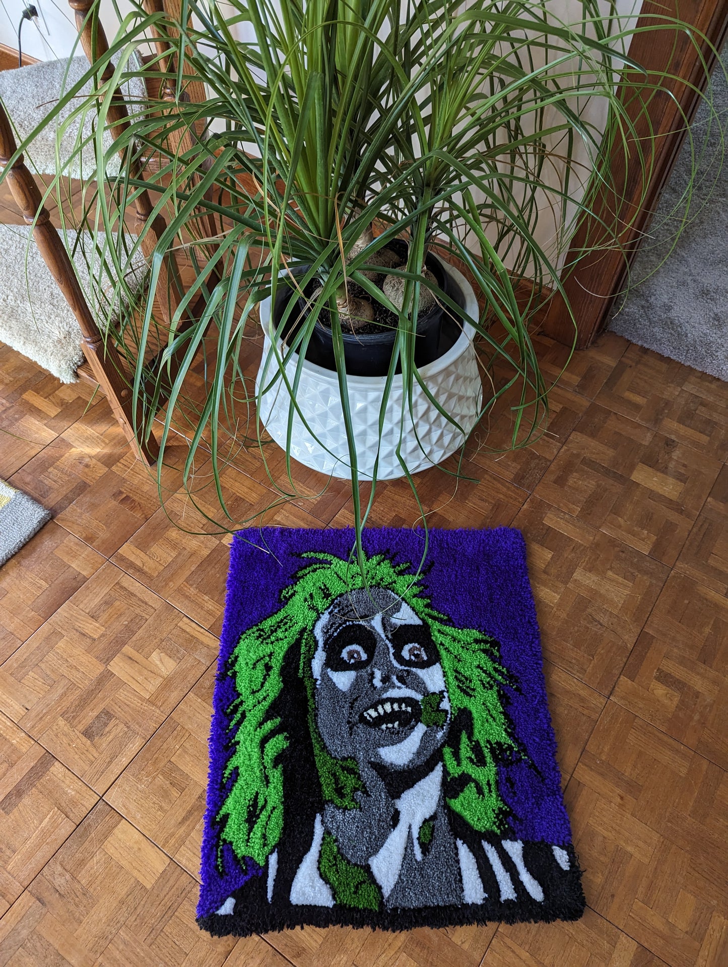 Beetlejuice Hand-tufted Comic Panel