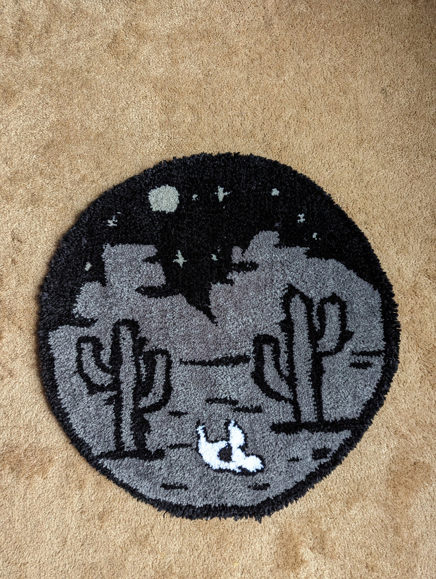 Desert Nightscape Hand-tufted Rug