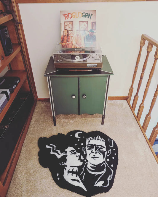 Frankenstein and Bride Hand-tufted rug