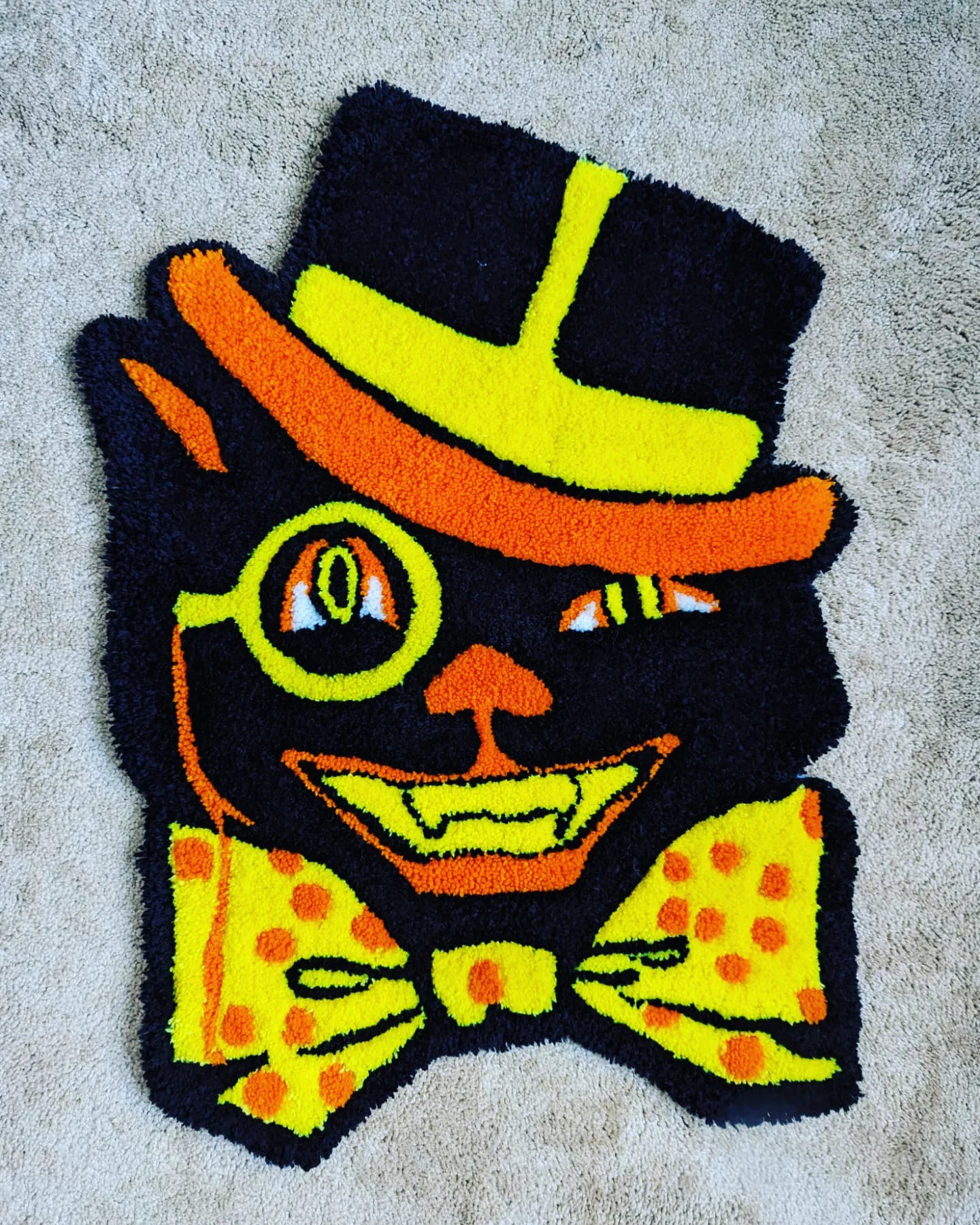 Vintage Cat Halloween Rug